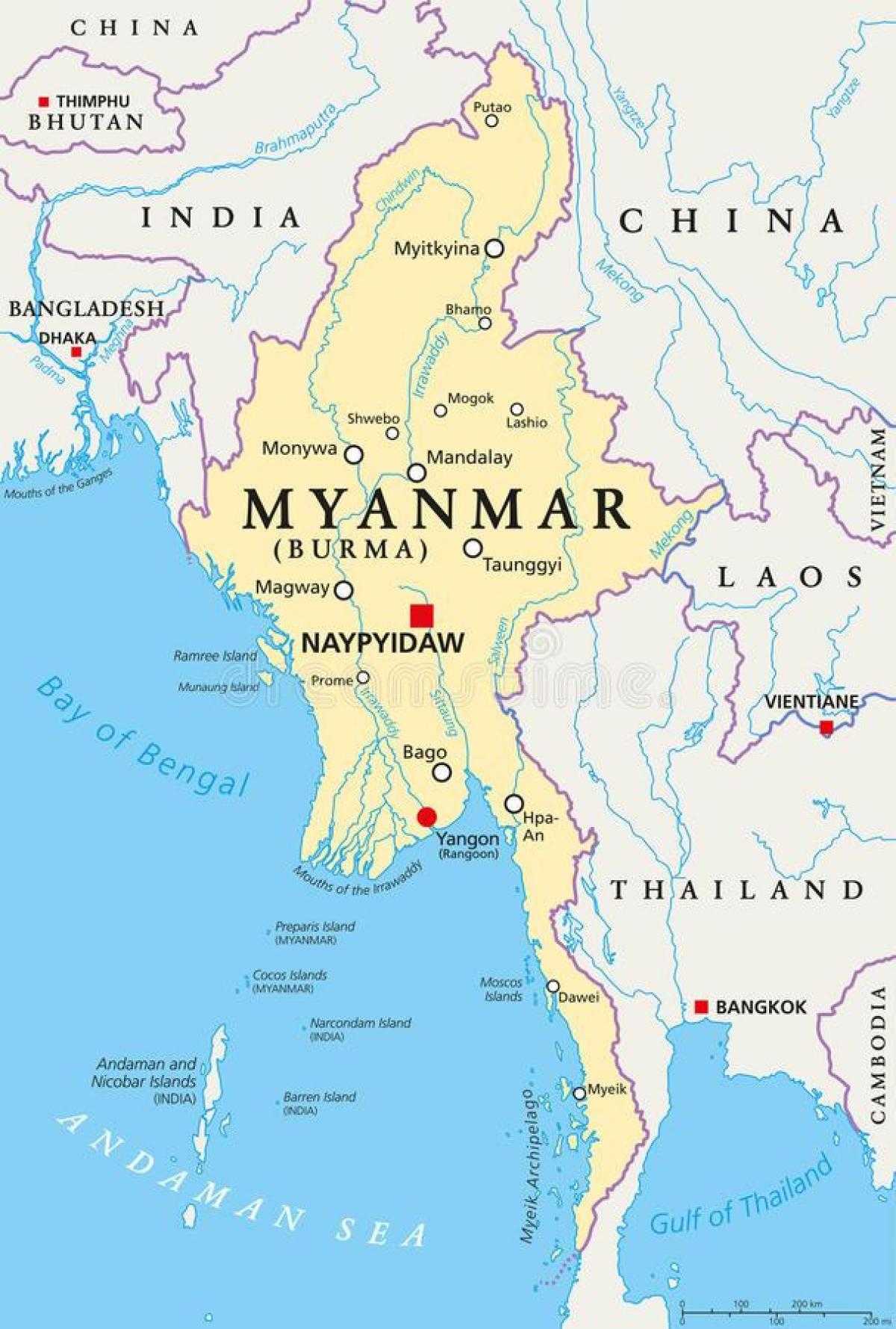 Myanmar naypyidaw mappa