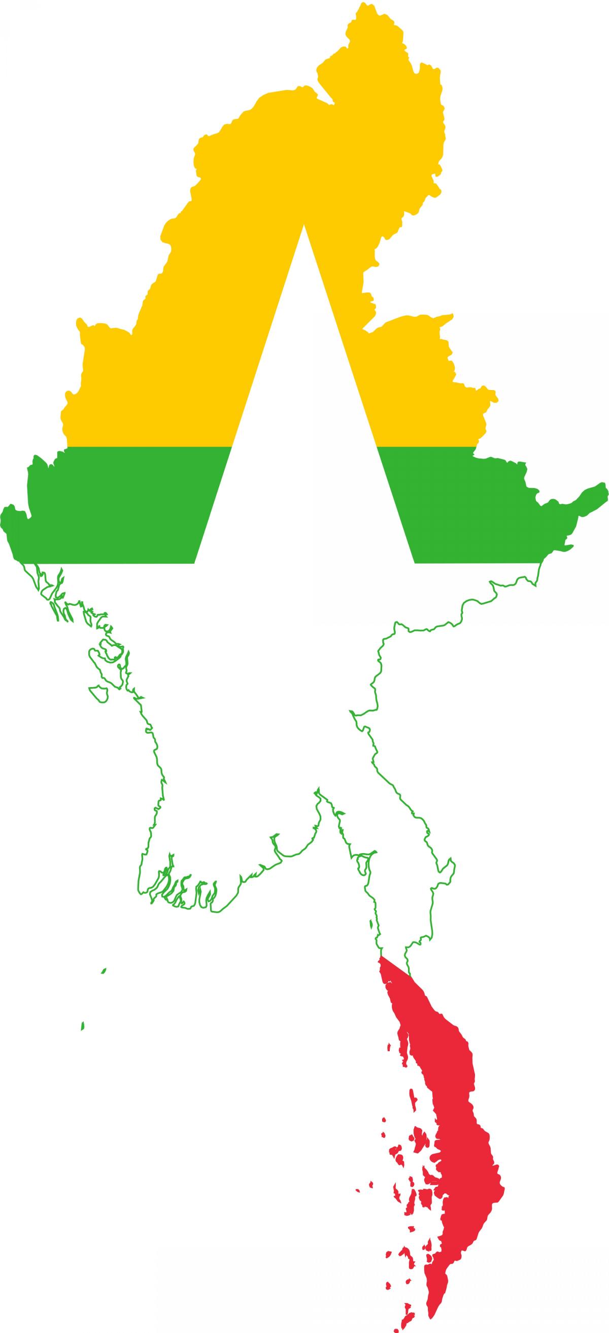 Mappa del Myanmar, logo
