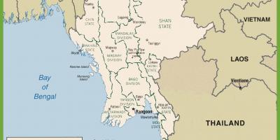 Birmania mappa politica