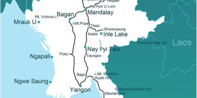 Una mappa Myanmar