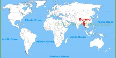 Birmania ubicazione sulla mappa